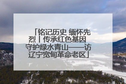 铭记历史 缅怀先烈丨传承红色基因 守护绿水青山——访辽宁宽甸革命老区