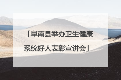 阜南县举办卫生健康系统好人表彰宣讲会