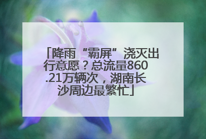 降雨“霸屏”浇灭出行意愿？总流量860.21万辆次，湖南长沙周边最繁忙