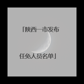 陕西一市发布任免人员名单