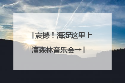 震撼！海淀这里上演森林音乐会→