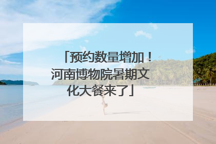 预约数量增加！河南博物院暑期文化大餐来了