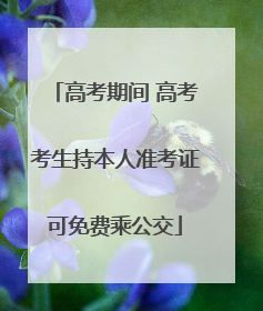 高考期间 高考考生持本人准考证可免费乘公交