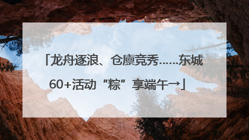 龙舟逐浪、仓廪竞秀……东城60+活动“粽”享端午→