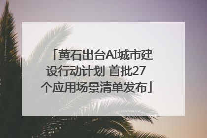 黄石出台AI城市建设行动计划 首批27个应用场景清单发布