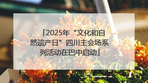 2025年“文化和自然遗产日”四川主会场系列活动在巴中启动