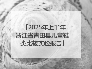 2025年上半年浙江省青田县儿童鞋类比较实验报告