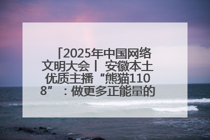 2025年中国网络文明大会丨 安徽本土优质主播“熊猫1108”：做更多正能量的事情 带给大家快乐