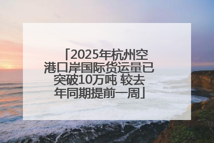 2025年杭州空港口岸国际货运量已突破10万吨 较去年同期提前一周
