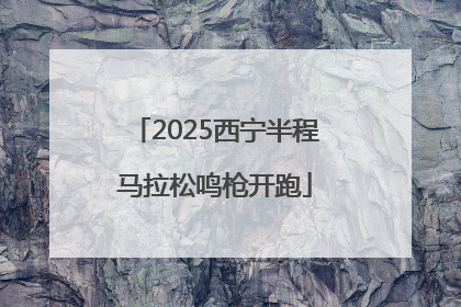 2025西宁半程马拉松鸣枪开跑