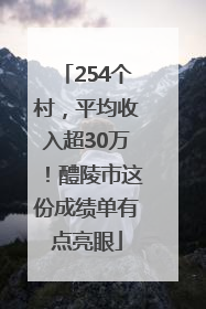 254个村，平均收入超30万！醴陵市这份成绩单有点亮眼