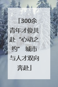 300余青年才俊共赴“心动之约” 城市与人才双向奔赴
