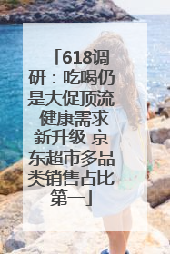 618调研：吃喝仍是大促顶流 健康需求新升级 京东超市多品类销售占比第一