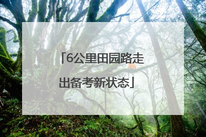 6公里田园路走出备考新状态