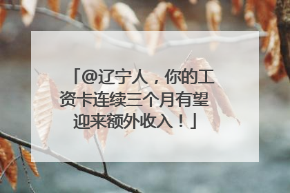@辽宁人，你的工资卡连续三个月有望迎来额外收入！