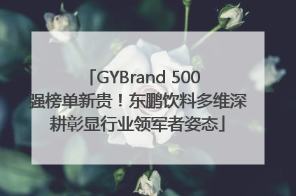 GYBrand 500 强榜单新贵！东鹏饮料多维深耕彰显行业领军者姿态